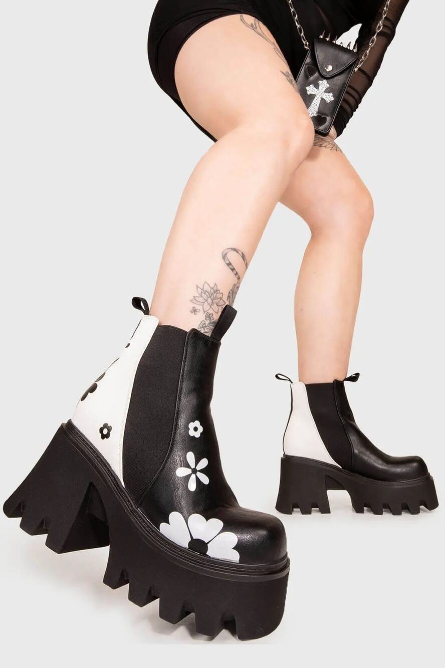 Lamoda Platform Come Together Chunky Chelsea Boots Black Women's 41/US 10